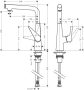 Hansgrohe Talis Select M51 mosogató csaptelep elforgatható kifolyóval, króm 72820000