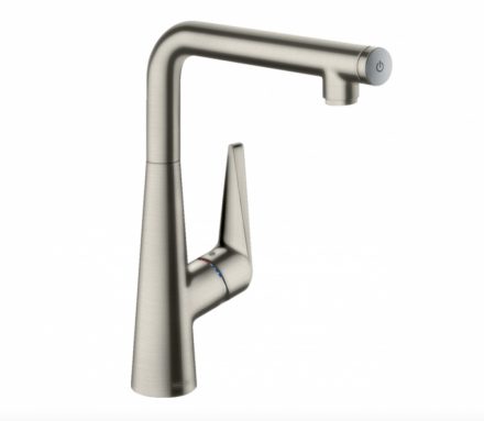 Hansgrohe Talis Select S mosogató csaptelep elforgatható kifolyóval, rozsdamentes acél hatású 72820800