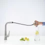 Hansgrohe Talis Select M51 mosogató csaptelep kihúzható kifolyóval, rozsdamentes acél 72821800