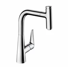   Hansgrohe Talis Select M51 króm konyhai csaptelep 220, kihúzható kifolyóval 72822000