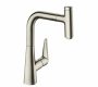 Hansgrohe Talis Select M51 rozsdamentes acél hatású konyhai csaptelep, kihúzható kifolyóval 72822800