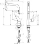 Hansgrohe Talis Select M51 konyhai csaptelep, kihúzható kifolyóval, rozsdamentes acél 72823800