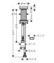 Hansgrohe F21 elzárószelep, króm 72841000