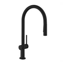   Hansgrohe Talis M54 konyhai csaptelep 210 Eco 2jet, kihúzható zuhanyfejjel, matt fekete 72842670
