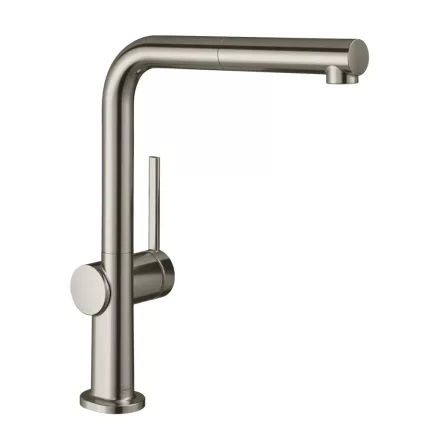 Hansgrohe Talis M54 konyhai csaptelep nyíltrendszerű vízmelegítőkhöz kihúzható kifolyóval, rozsdamentes acél hatású 72860800