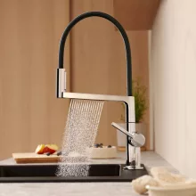   Hansgrohe Talis Select M54 PowderSpray egykaros konyhai csaptelep 3 jet Semi-Pro, króm/ matt fekete 72861000