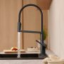 Hansgrohe Talis Select M54 PowderSpray egykaros konyhai csaptelep 3 jet Semi-Pro, szálcsiszolt fekete króm 72861340