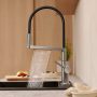 Hansgrohe Talis Select M54 PowderSpray egykaros konyhai csaptelep 3 jet Semi-Pro, rozsdamentes acél hatású /matt fekete 72861800