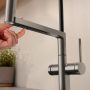 Hansgrohe Talis Select M54 PowderSpray egykaros konyhai csaptelep 3 jet Semi-Pro, rozsdamentes acél hatású /matt fekete 72861800