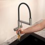 Hansgrohe Talis Select M54 PowderSpray egykaros konyhai csaptelep 3 jet Semi-Pro, rozsdamentes acél hatású /matt fekete 72861800