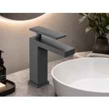 Hansgrohe Tecturis E 80 víztakarékos mosdó csaptelep CoolStart szálcsiszolt fekete króm 73001340