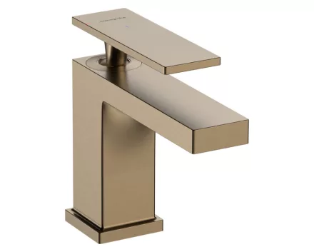 Hansgrohe Tecturis E hidegindítású mosdó csaptelep 80 automata lefolyógarnitúrával, szálcsiszolt bronz 73004140