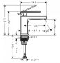 Hansgrohe Tecturis E Pillar 80 hidegvizes mosdó csaptelep, króm 73013000