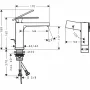 Hansgrohe Tecturis E 110 mosdó csaptelep automata lefolyógarnitúrával CoolStart matt fekete 73014670