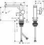 Hansgrohe Tecturis E mosdó csaptelep Fine 110 Push-open lefolyóval, CoolStart, szálcsiszolt bronz 73020140