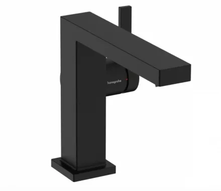 Hansgrohe Tecturis E mosdó csaptelep Fine 110 automata lefolyóval, CoolStart, matt fekete 73023670