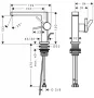 Hansgrohe Tecturis E mosdó csaptelep Fine 110 automata lefolyóval, CoolStart, matt fekete 73023670