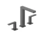 Hansgrohe Tecturis E 150 víztakarékos 3 lyukú mosdócsaptelep Push-open lefolyógarnitúrával szálcsiszolt fekete króm 73030340