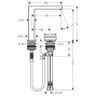 Hansgrohe Tecturis E 150 hidegindítású 2 lyukú mosdó csaptelep lefolyógarnitúrával szálcsiszolt bronz 73053140