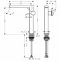 Hansgrohe Tecturis E mosdó csaptelep Fine 240 lefolyógarnitúrával, CoolStart, króm 73070000