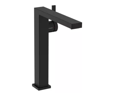 Hansgrohe Tecturis E mosdó csaptelep Fine 240 Push-Open lefolyógarnitúrával CoolStart, matt fekete 73073670