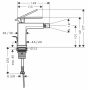 Hansgrohe Tecturis E álló bidé csaptelep automata pop-up lefolyógarnitúrával, króm 73200000