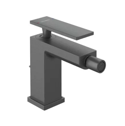 Hansgrohe Tecturis E álló bidé csaptelep automata Pop-Up lefolyógarnitúrával szálcsiszolt fekete króm 73200340