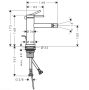 HansGrohe Tecturis S álló bidé csaptelep automata lefolyógarnitúrával, matt fehér 73201700