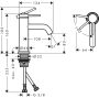 Hansgrohe Tecturis S 80 mosdó csaptelep lefolyógarnitúra nélkül, CoolStart, króm 73301000