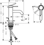 Hansgrohe Tecturis S hidegindítású mosdó csaptelep 80 automata lefolyógarnitúrával, króm 73305000