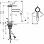 Hansgrohe Tecturis S 110 mosdó csaptelep automata lefolyógarnitúrával, króm 73310000