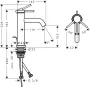 Hansgrohe Tecturis S 110 mosdó csaptelep automata lefolyógarnitúrával szálcsiszolt fekete króm 73310340 – SzaniterOnline