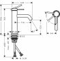 Hansgrohe Tecturis S 110 mosdó csaptelep lefolyógarnitúra nélkül, CoolStart, króm 73312000