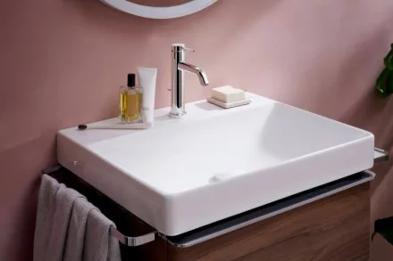 Hansgrohe Tecturis S 110 mosdó csaptelep automata lefolyógarnitúrával, CoolStart, króm 73314000