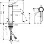 Hansgrohe Tecturis S 110 mosdó csaptelep automata lefolyógarnitúrával CoolStart szálcsiszolt fekete króm 73314340