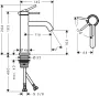 Hansgrohe Tecturis S egykaros hidegindítású mosdó csaptelep 110, matt fekete 73317670