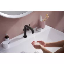 Hansgrohe Tecturis S Fine 110 mosdó csaptelep lefolyógarnitúrával CoolStart matt fekete 73320670 – SzaniterOnline