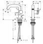 Hansgrohe Tecturis S 110 mosdó csaptelep lefolyógarnitúrával, CoolStart, króm 73323000