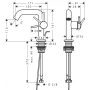 Hansgrohe Tecturis S 110 mosdó csaptelep lefolyógarnitúrával, CoolStart, matt fekete 73323670