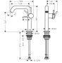 Hansgrohe Tecturis S 150 mosdó csaptelep lefolyógarnitúra nélkül, CoolStart, szálcsiszolt bronz 73341140