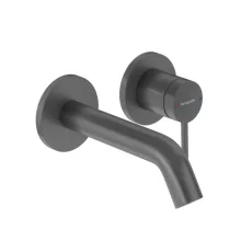 Hansgrohe Tecturis S víztakarékos falsík alatti mosdócsaptelep 16,5 cm-es kifolyóval szálcsiszolt fekete króm 73350340