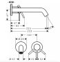 Hansgrohe Tecturis S víztakarékos falsík alatti mosdó csaptelep 22,5 cm-es kifolyóval, króm 73351000