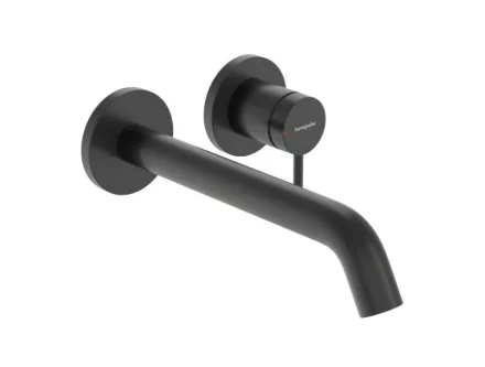 Hansgrohe Tecturis S víztakarékos falsík alatti mosdócsaptelep 22,5 cm-es kifolyóval szálcsiszolt fekete króm 73351340