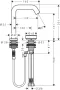 Hansgrohe Tecturis S 150 hidegindítású mosdó csaptelep leeresztővel szálcsiszolt fekete króm 73353340
