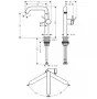 Hansgrohe Tecturis S Fine 210 mosdó csaptelep lefolyógarnitúrával, CoolStart, króm 73360000