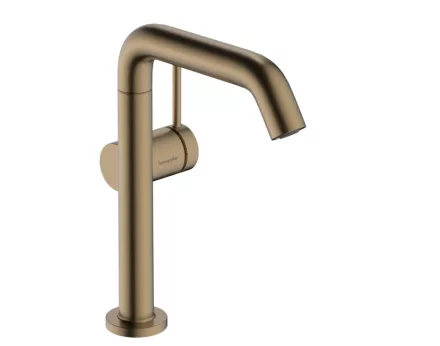 Hansgrohe Tecturis S hidegindítású mosdó csaptelep Fine 210 elforgatható kifolyóval és lefolyógarnitúrával, szálcsiszolt bronz 73364140