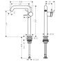 Hansgrohe Tecturis S Fine 240 mosdó csaptelep lefolyógarnitúrával, CoolStart, króm 73370000