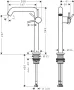 Hansgrohe Tecturis S Fine 240 mosdó csaptelep lefolyógarnitúrával CoolStart, szálcsiszolt fekete króm 73370340