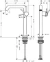 Hansgrohe Tecturis S 240 CoolStart mosdó csaptelep leeresztő nélkül szálcsiszolt fekete króm 73372340
