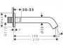 Hansgrohe Tecturis S fali kádtöltő, króm 73411000